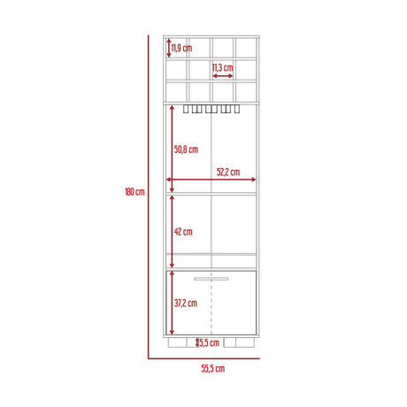 Bar Marsella Habano y Miel 55 cm con Una Puerta - Bares | Bylmo