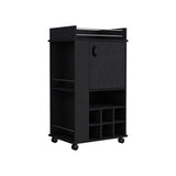 Bar Fargo Wengue 55x99cm con Un Cajón y con Seis Portabotellas - Bares | Bylmo