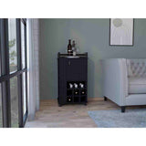 Bar Fargo Wengue 55x99cm con Un Cajón y con Seis Portabotellas - Bares | Bylmo