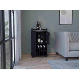 Bar Fargo Wengue 55x99cm con Un Cajón y con Seis Portabotellas - Bares | Bylmo