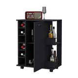 Bar Lothian Wengue 66x82cm con Un Cajón y con Seis Portabotellas - Bares | Bylmo