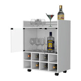 Bar San Andres Blanco 66x82cm con Un Cajón y con Ocho Portabotellas - Bares | Bylmo