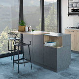 Barra de Cocina Carmen Duna y Onix 175 cm con Tres Puertas - Cocinas | Bylmo