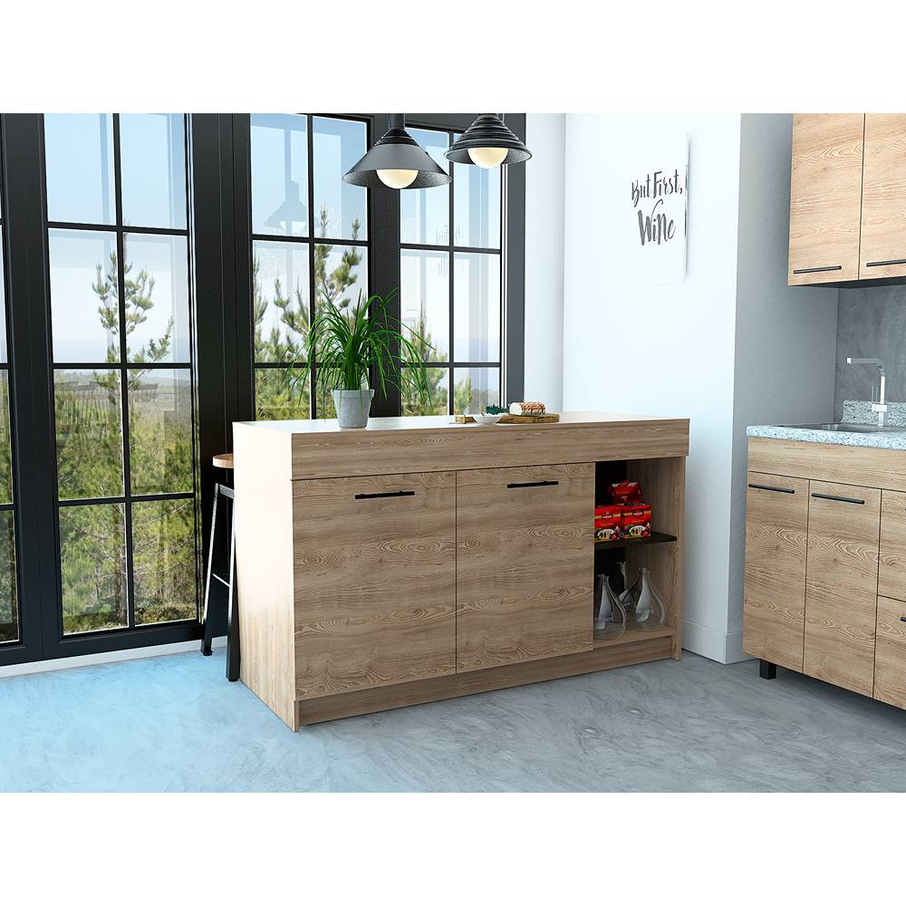 Barra de Cocina Luna Miel 150 cm con Dos Puertas - Cocinas | Bylmo