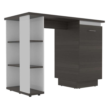 Barra de Cocina Rossi Olivo y Blanco 120 cm con Una Puerta y Entrepaños - Muebles Organizadores | Bylmo