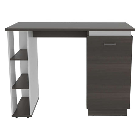 Barra de Cocina Rossi Olivo y Blanco 120 cm con Una Puerta y Entrepaños - Muebles Organizadores | Bylmo