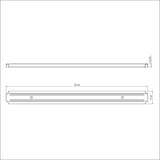 Barra Magnética Plenus Negro 5x1cm para Organizar Cuchillos - Utensilios y Accesorios | Bylmo