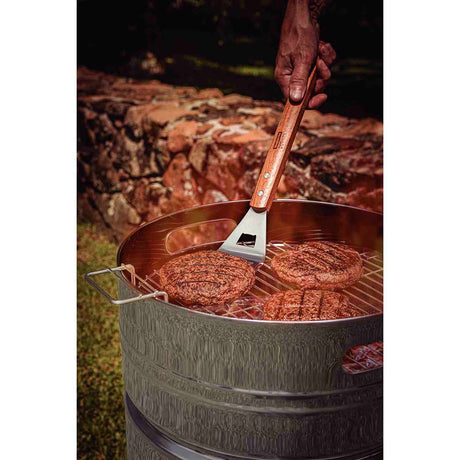 Barril TCP 400 Gris de Acero Inoxidable con Bandeja para Carbón de Acero Esmaltado 40 cm - Asadores | Bylmo