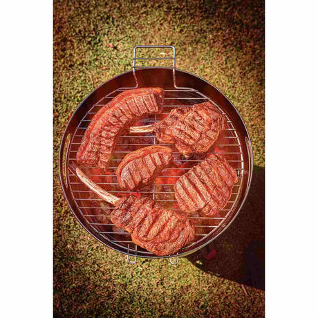 Barril TCP 400 Gris de Acero Inoxidable con Bandeja para Carbón de Acero Esmaltado 40 cm - Asadores | Bylmo