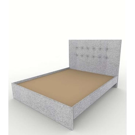 Base Cama Dicar Queen 160 cm Gris Desarmable con Cabecero - Camas y Cabeceros | Bylmo