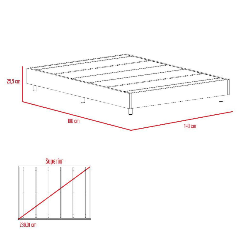 Base Cama Lugo Caramelo - Bylmo