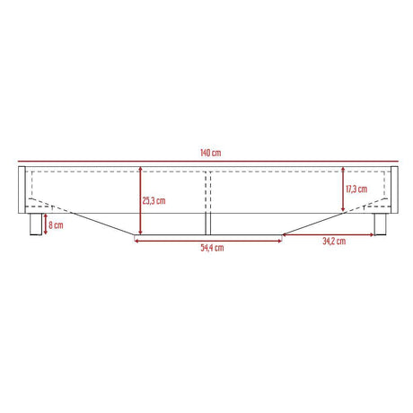 Base Cama Lugo Doble 140 cm Caramelo - Camas | Bylmo