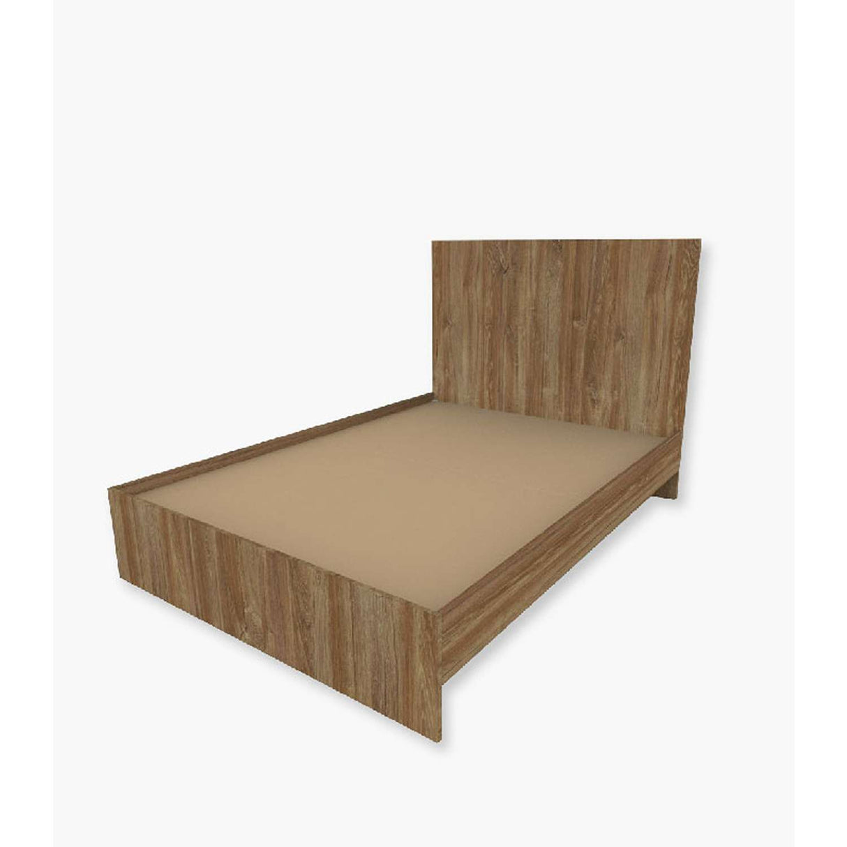 Base Cama Mobio Doble 140 cm Caramelo Desarmable con Cabecero - Camas y Cabeceros | Bylmo