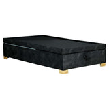 Base Cama Cefalú Semidoble 120 cm Gris con Baúl - Camas y Cabeceros | Bylmo