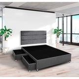 Base Cama Ottavia Semidoble 120 cm Gris con Cajones - Camas y Cabeceros | Bylmo