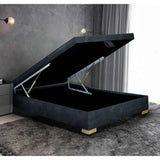 Base Cama Sorrento Sencilla 100 cm Gris con Baúl - Camas y Cabeceros | Bylmo