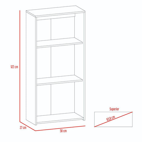 Biblioteca Kalo Plus Duna 58 cm con Entrepaños - Bibliotecas | Bylmo