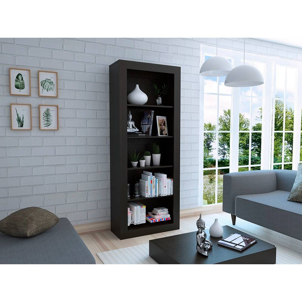 Biblioteca Andina Plus Wengue 70 cm con Entrepaños - Bibliotecas | Bylmo