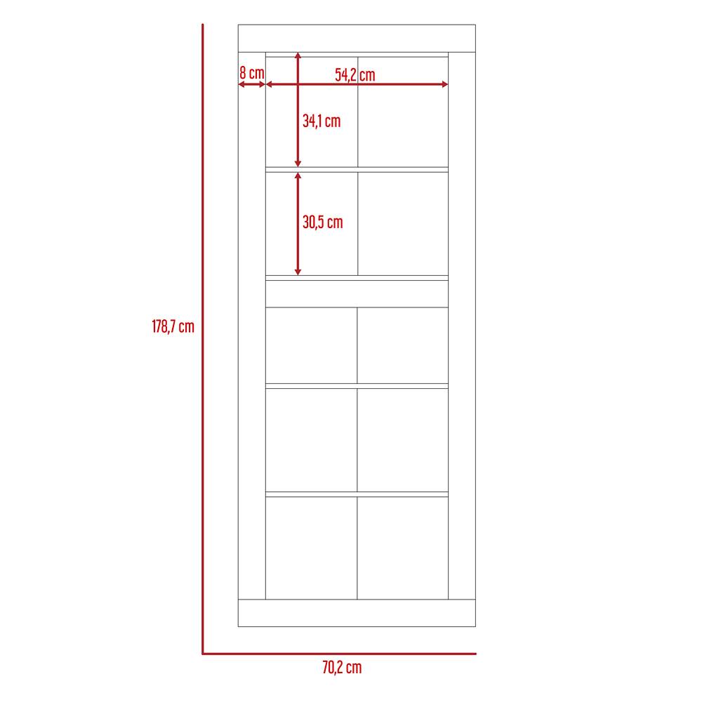 Biblioteca Andina Plus Wengue 70 cm con Entrepaños - Bibliotecas | Bylmo