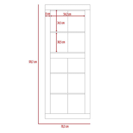 Biblioteca Andina Plus Wengue 70 cm con Entrepaños - Bibliotecas | Bylmo
