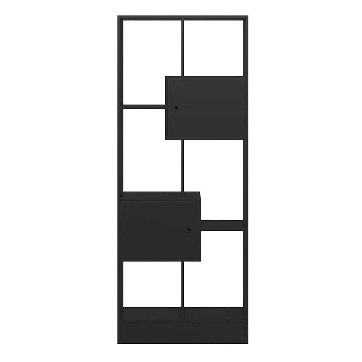 Biblioteca Arica Negro 73 cm con Dos Puertas - Bibliotecas y Estanterias | Bylmo