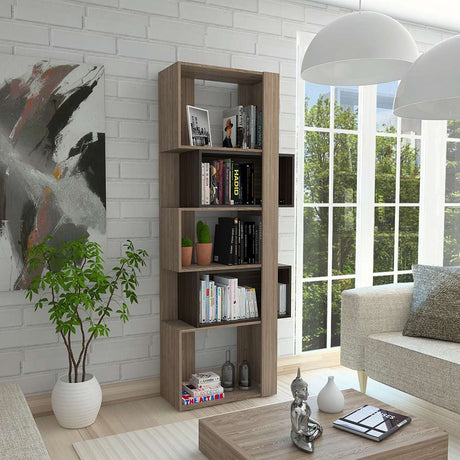 Biblioteca Transformable Báltica Miel 60 cm con Módulos Flotantes y Entrepaños - Bibliotecas | Bylmo