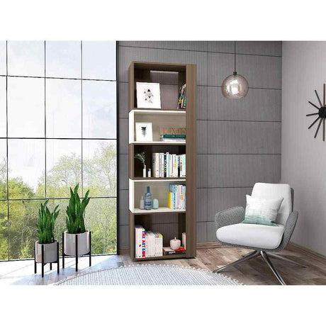 Biblioteca Transformable Báltica Olivo 60 cm con Módulos Flotantes y Entrepaños - Bibliotecas | Bylmo