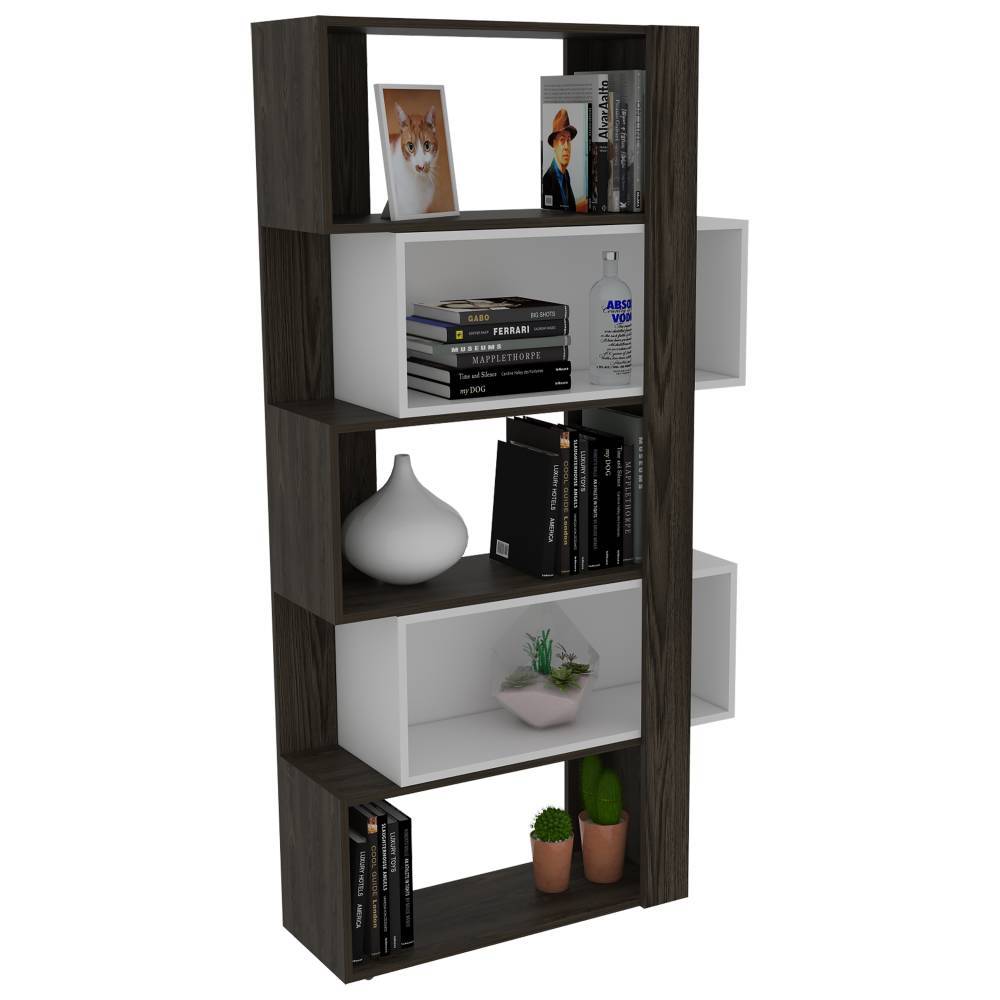 Biblioteca Transformable Beijing Coñac 70 cm con Módulos Flotantes y Entrepaños - Bibliotecas | Bylmo