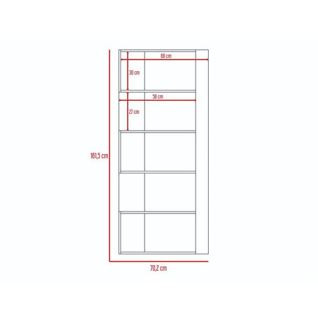 Biblioteca Transformable Beijing Coñac 70 cm con Módulos Flotantes y Entrepaños - Bibliotecas | Bylmo