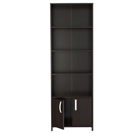 Biblioteca Wengue 60x182cm con Cuatro Compartimientos y con Un Cajón - Bibliotecas y Estanterías | Bylmo