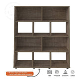 Biblioteca Book Canela 91x109cm Rectangular con Diez Compartimientos - Bibliotecas | Bylmo