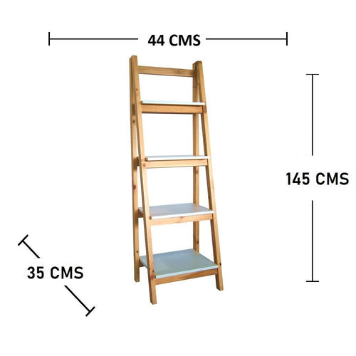 Biblioteca Escalera Canadá Pino 44 cm con Entrepaños