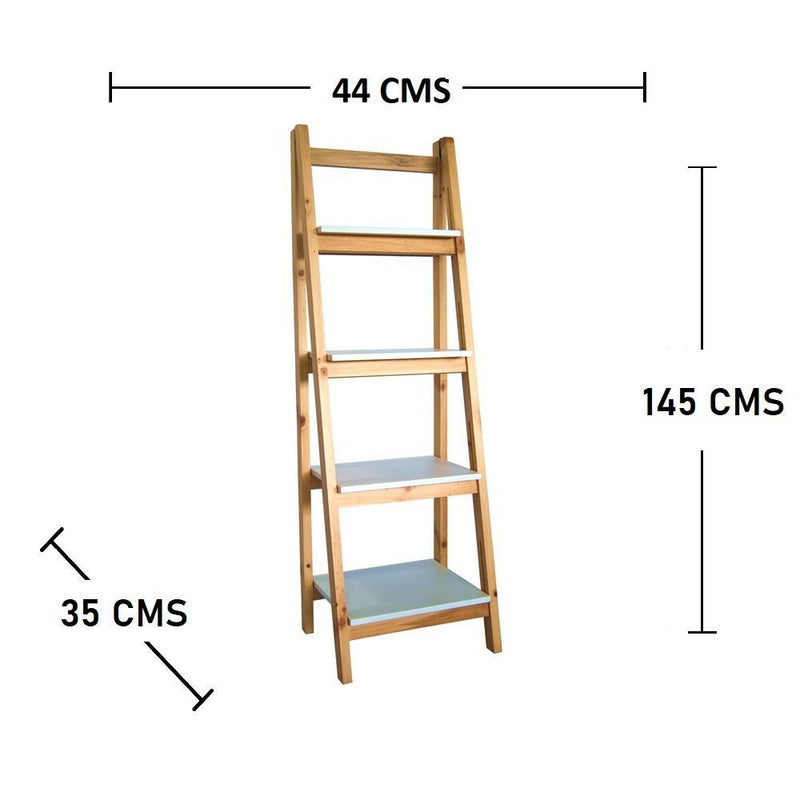 Biblioteca Escalera Canadá Pino 44 cm con Entrepaños