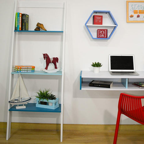 Biblioteca Escalera Clash Blanco 60 cm con Entrepaños - Bibliotecas | Bylmo