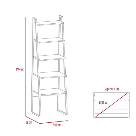 Biblioteca Escalera Soho Novo Duna 54 cm con Entrepaños - Bibliotecas | Bylmo