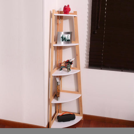 Biblioteca Esquinera Canadá Pino 50 cm con Entrepaños - Bibliotecas | Bylmo