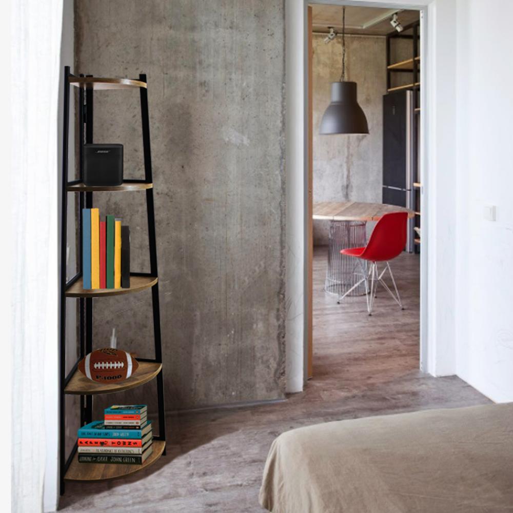 Biblioteca Esquinera Look Amaretto 50 cm con Entrepaños - Bibliotecas | Bylmo