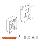 Biblioteca Kazan Turquesa 81 cm con Entrepaños - Bibliotecas | Bylmo