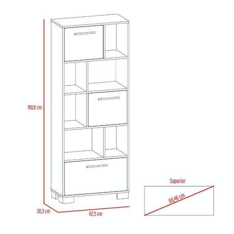 Biblioteca Col Gales 62 cm con Puertas y Entrepaños - Bibliotecas | Bylmo