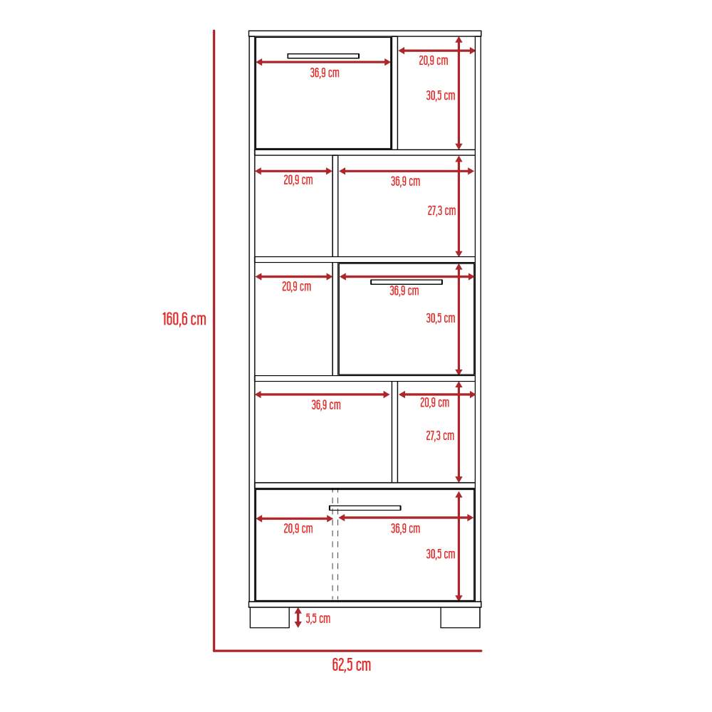 Biblioteca Col Gales 62 cm con Puertas y Entrepaños - Bibliotecas | Bylmo