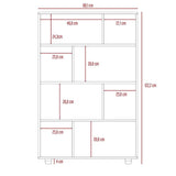 Biblioteca Indira Amaretto 80 cm con Entrepaños - Bibliotecas | Bylmo