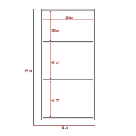 Biblioteca Kalo Duna 60x60cm con Tres Compartimientos - Bibliotecas y Estanterías | Bylmo