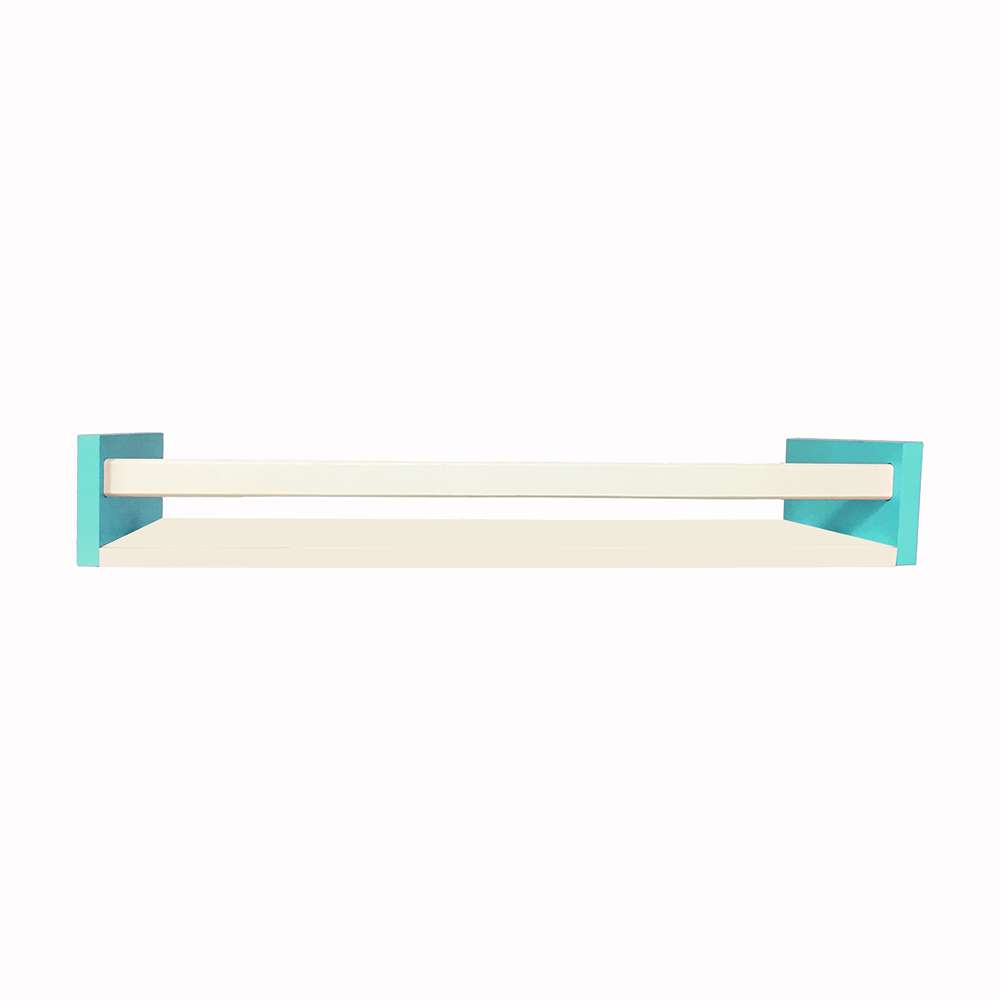 Repisa Teen Blanco y Azul 60 cm Rectangular - Repisas y Percheros | Bylmo