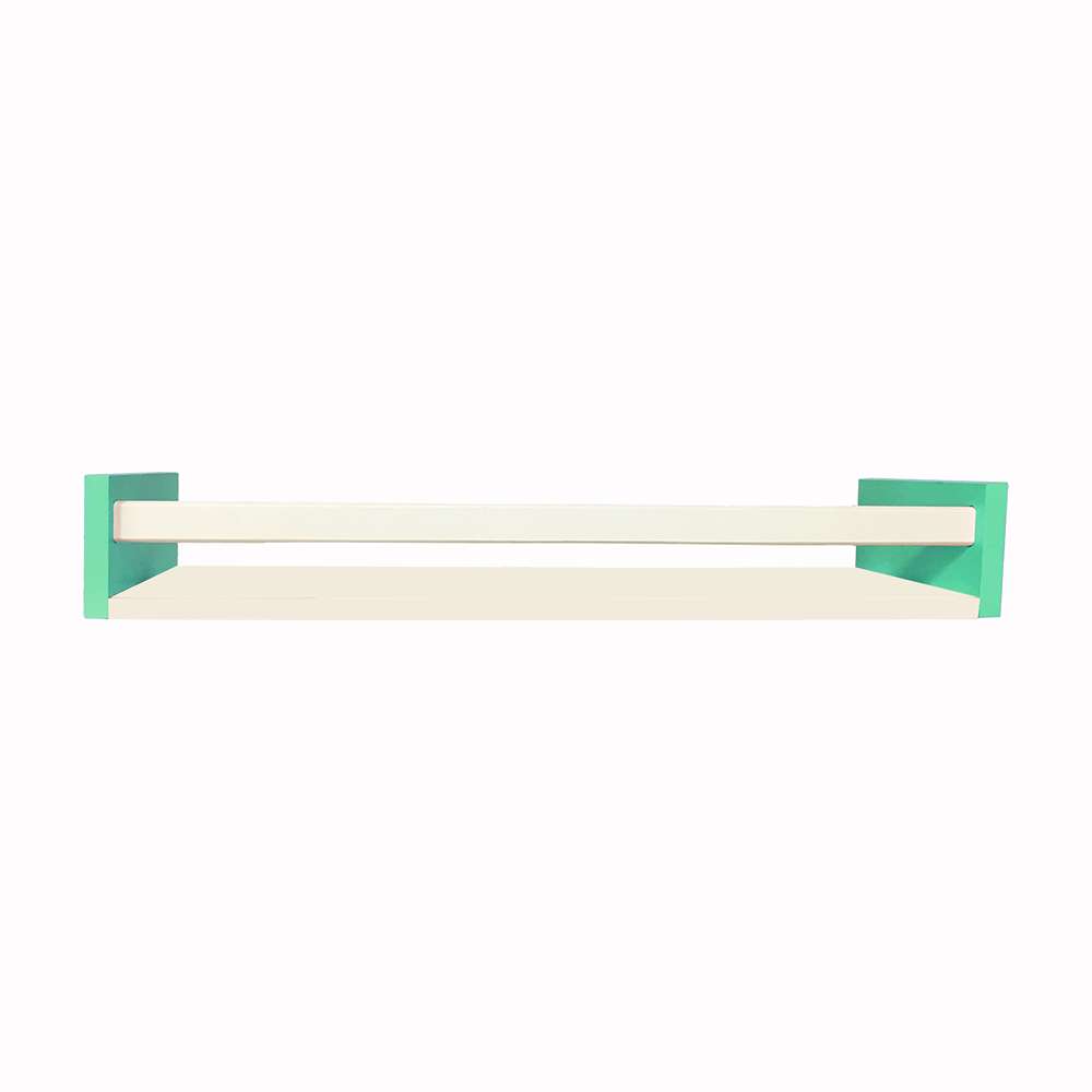 Repisa Teen Blanco y Verde 60 cm Rectangular - Repisas y Percheros | Bylmo