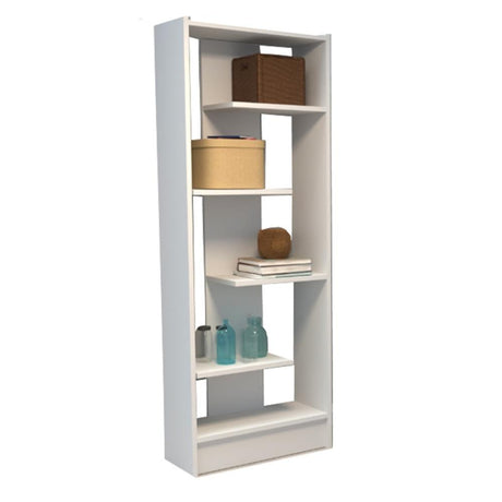 Biblioteca Like BLANCO 60x160cm con Cinco Compartimientos - Bibliotecas | Bylmo