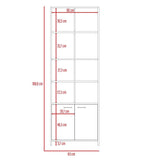 Biblioteca Lisa Duna 63x180cm con Cuatro Compartimientos y con Un Cajón - Bibliotecas | Bylmo