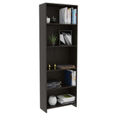Biblioteca Lisa Wengue 62x180cm con Cinco Compartimientos - Bibliotecas | Bylmo