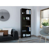 Biblioteca Lisa Wengue 62x180cm con Cinco Compartimientos - Bibliotecas | Bylmo