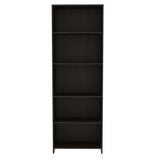 Biblioteca Lisa Eco Wengue 62x180cm con Cinco Compartimientos - Bibliotecas | Bylmo