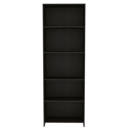 Biblioteca Lisa Eco Wengue 62x180cm con Cinco Compartimientos - Bibliotecas | Bylmo